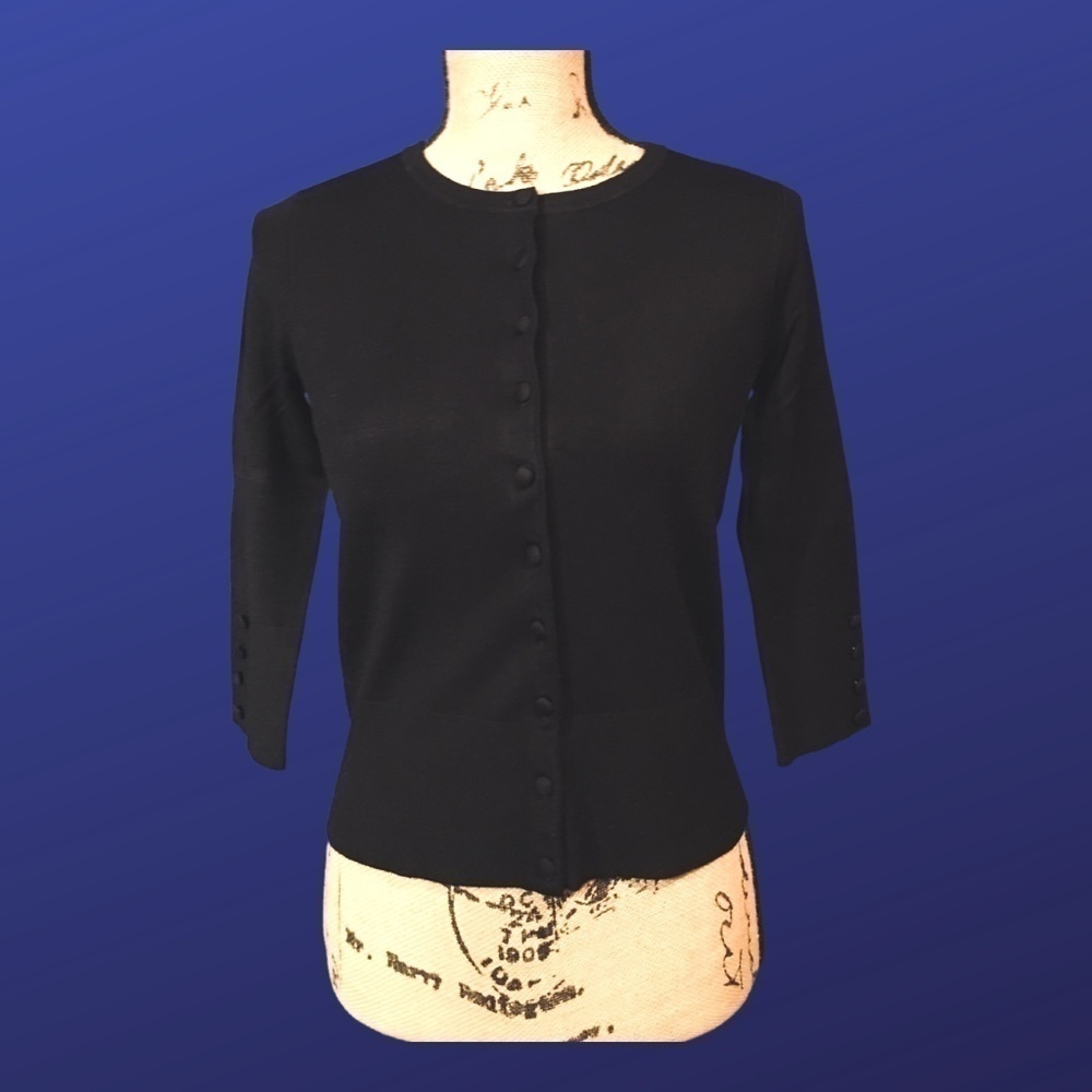 Grace Elements Petite Basic Cardigan, 3/4 Sleeve,… - image 1